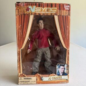 NSYNC JC Chasez Doll Collectible Marionette Living Toyz 2000 w/Stand Damaged Box